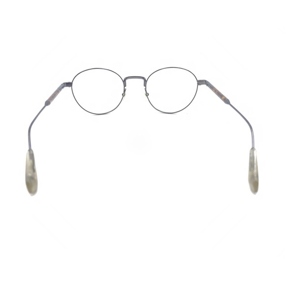 Zac Posen Leland GM Gunmetal Brown Round Eyeglasses Frames 48-21 135 Men Women - Picture 5 of 12